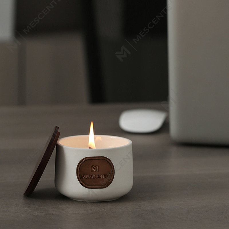 M&Scent private label ceramic custom scented coconut wax candle gift sets
