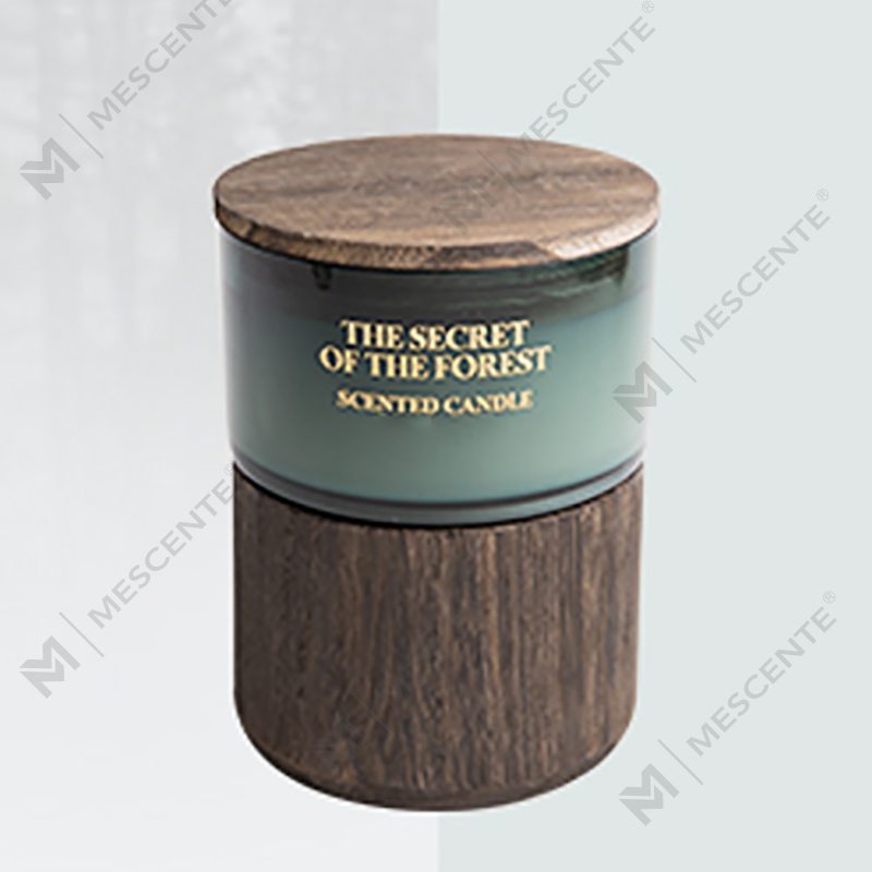 M&Scent custom glass jars bulk order scented soy wax candle with crystals