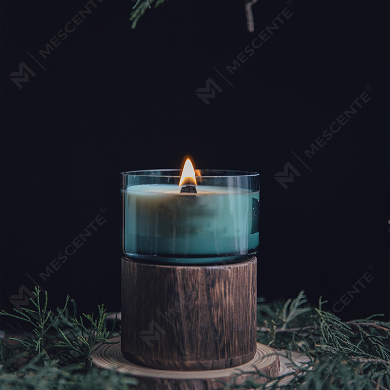 M&Scent custom glass jars bulk order scented soy wax candle with crystals