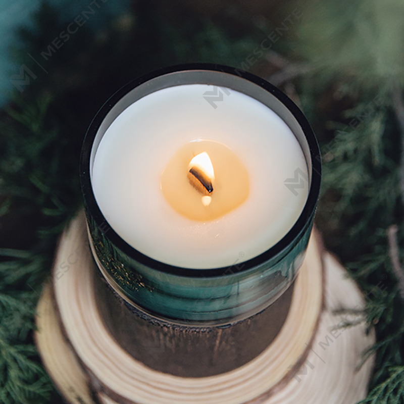 M&Scent custom glass jars bulk order scented soy wax candle with crystals