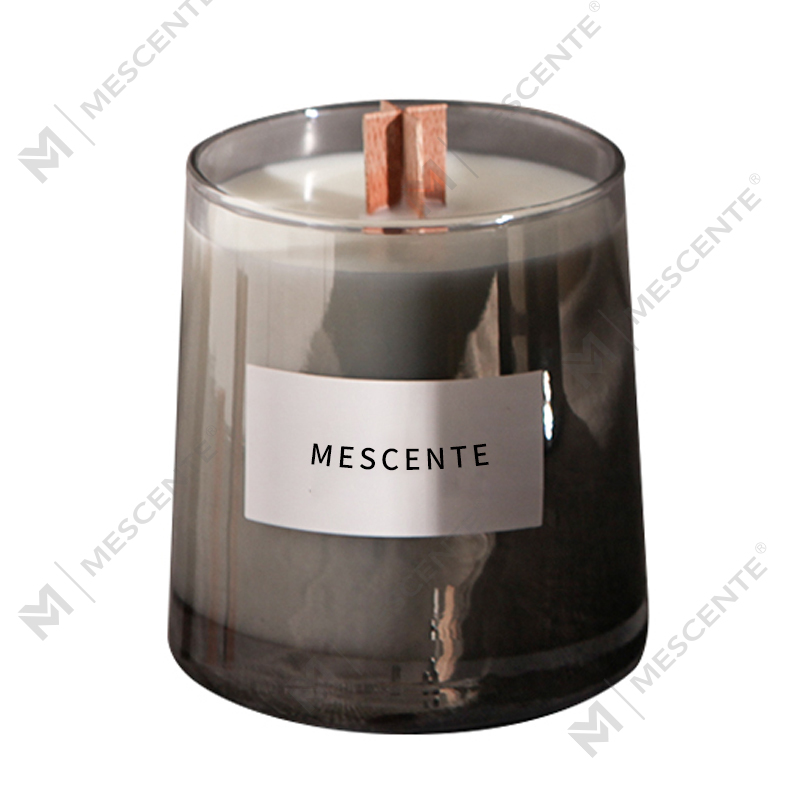 M&Scent luxury glass jars crystal wooden wicks scented soy wax candle, wedding candles