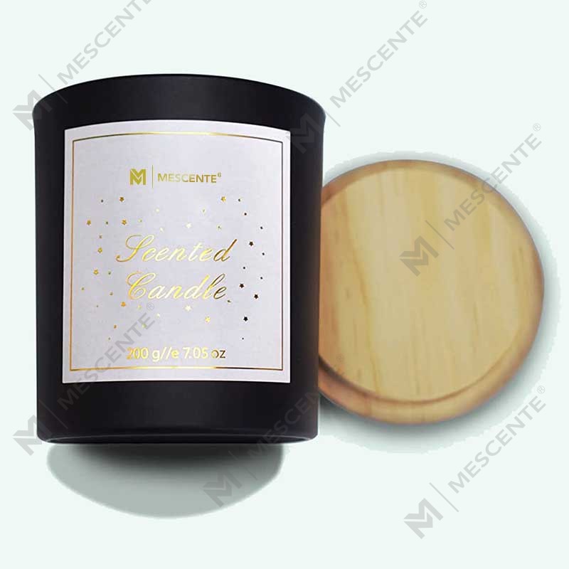 M&Scent Custom Logo Mini Round Crystal Glass Bottle Strong Coffee Soy Wax Scented Candles with Box in Bulk