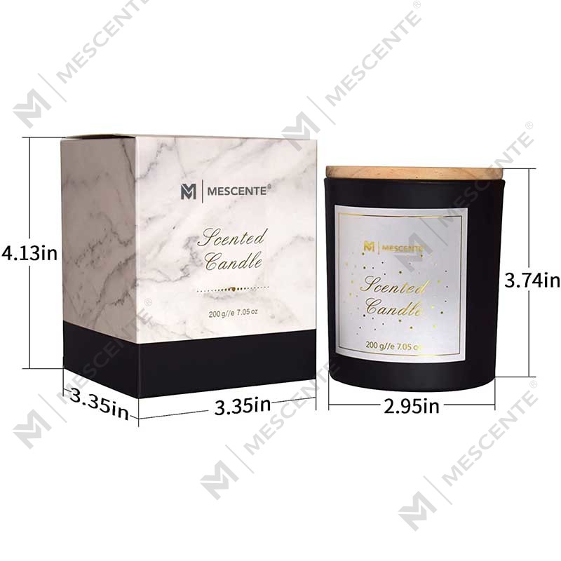 M&Scent Custom Logo Mini Round Crystal Glass Bottle Strong Coffee Soy Wax Scented Candles with Box in Bulk