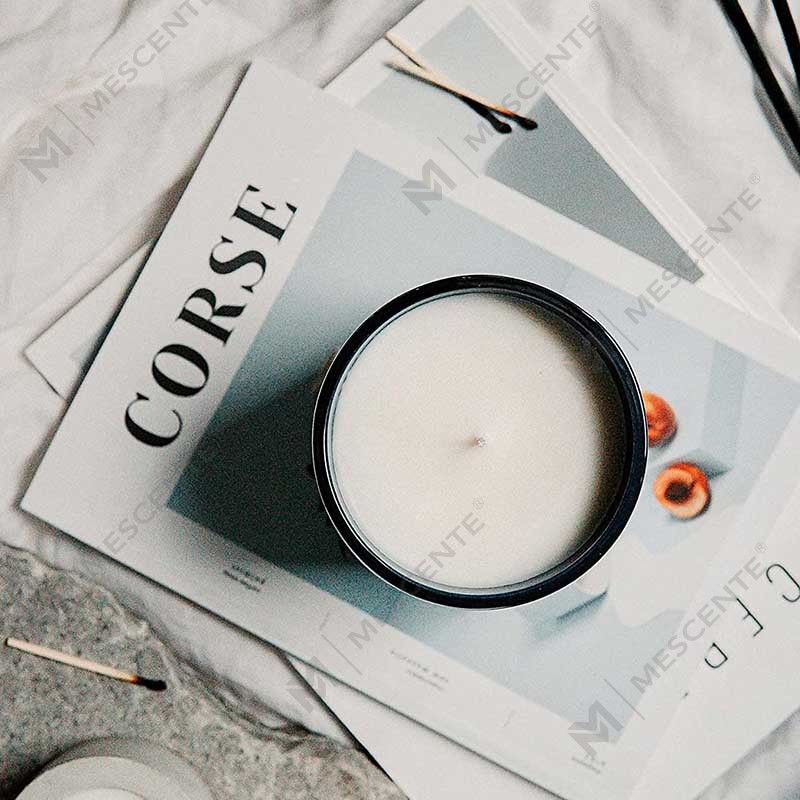 M&Scent Custom Logo Mini Round Crystal Glass Bottle Strong Coffee Soy Wax Scented Candles with Box in Bulk