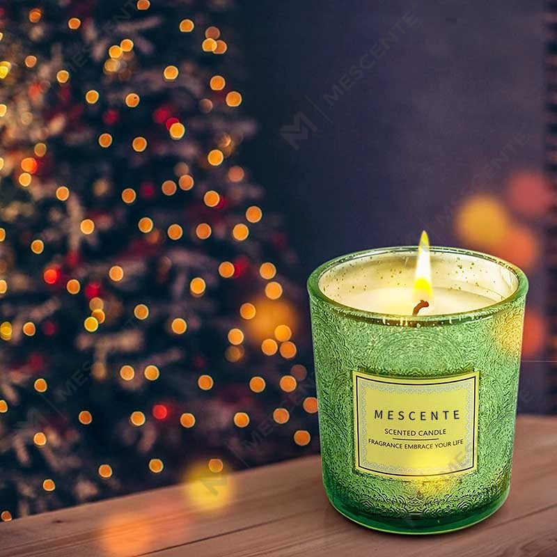 Wholesale Personalized Manufacturers Luxury Home Decor Gift Packaging Color Jar Wax Scented Candle With Dried Flowers