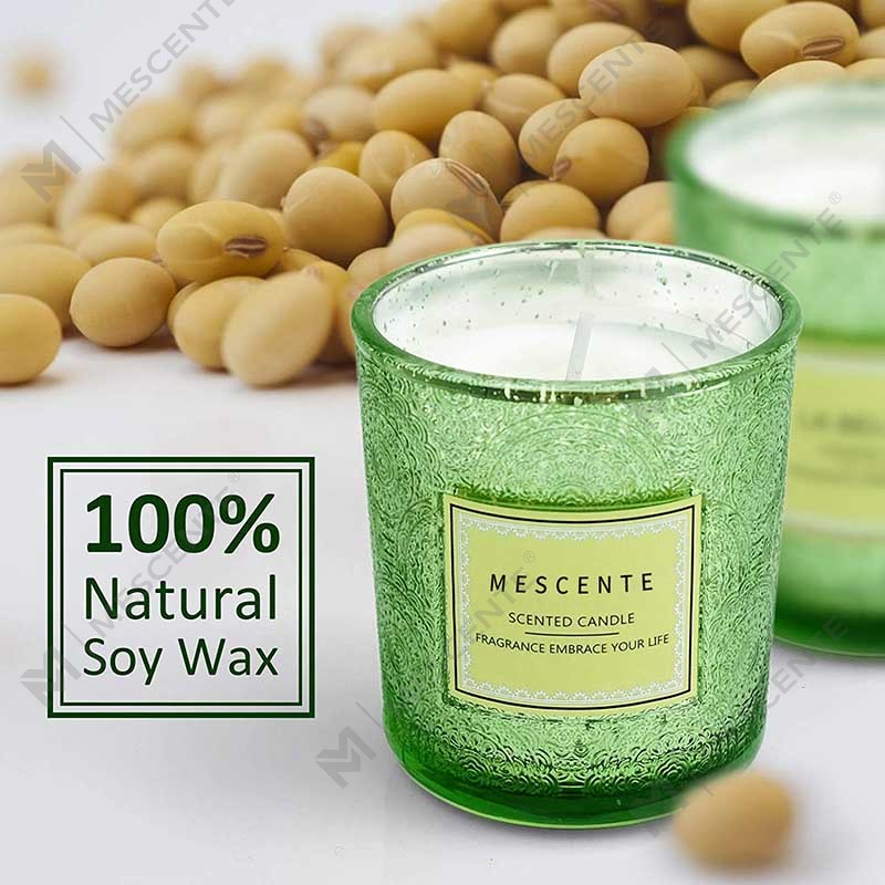 Wholesale Personalized Manufacturers Luxury Home Decor Gift Packaging Color Jar Wax Scented Candle With Dried Flowers