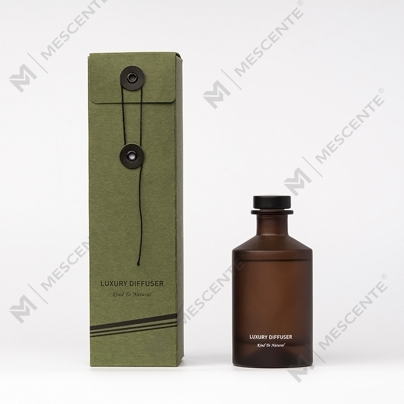 M&Scent Custom Luxury Frosted Glass Bottle Home Essential Oil Reed Diffuser