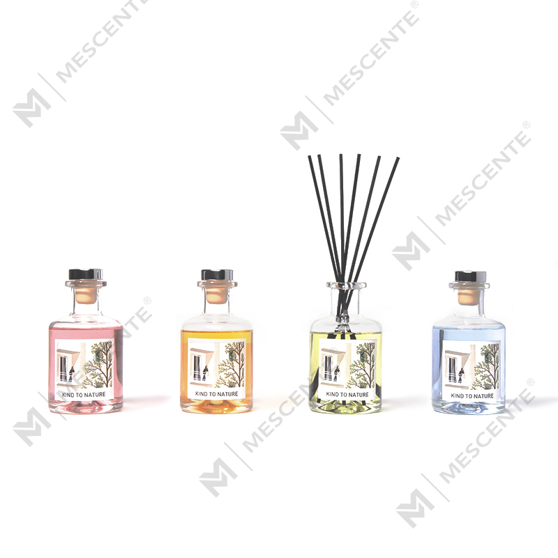 M&Scent Luxury Decorative Large Bottle Essential Oil Reed Diffuser with Dried Flower Gift Set