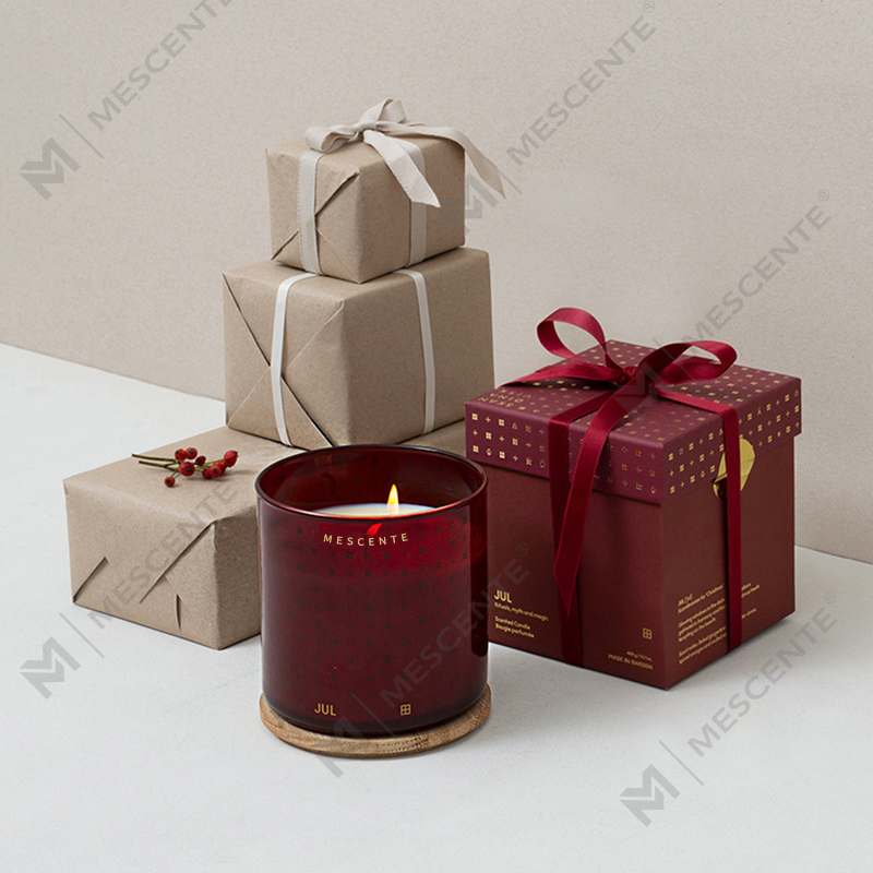 M&Scent Luxury Custom Handmade Christmas Decorative Scented Soy Wax Candles with Gift Box