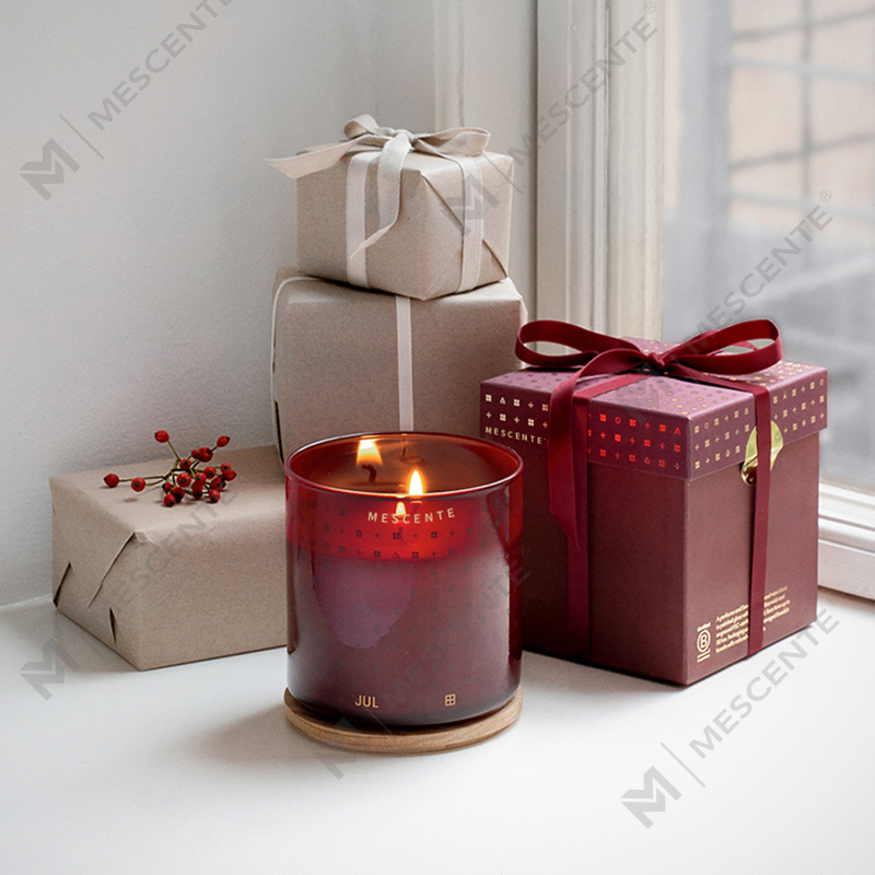M&Scent Luxury Custom Handmade Christmas Decorative Scented Soy Wax Candles with Gift Box
