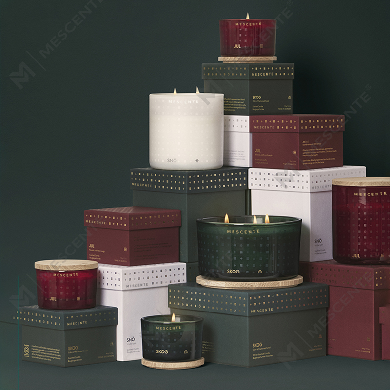 M&Scent Luxury Custom Handmade Christmas Decorative Scented Soy Wax Candles with Gift Box