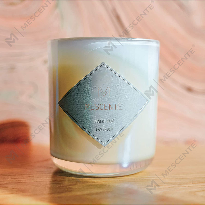 Empty Frosted Clear Glass White Black Wick Candle Jars With Lid