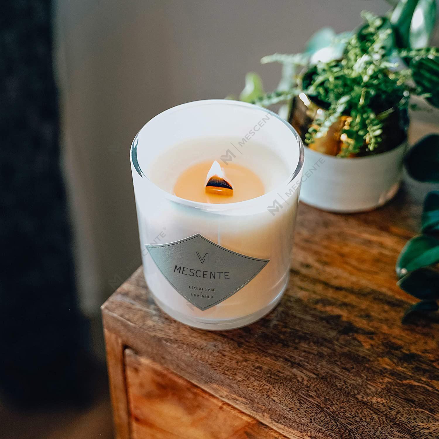 Empty Frosted Clear Glass White Black Wick Candle Jars With Lid