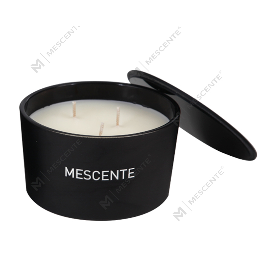 Mescente Wholesale Private Label Glass Jar 3 Wick 100% Soy Wax Scented Candle