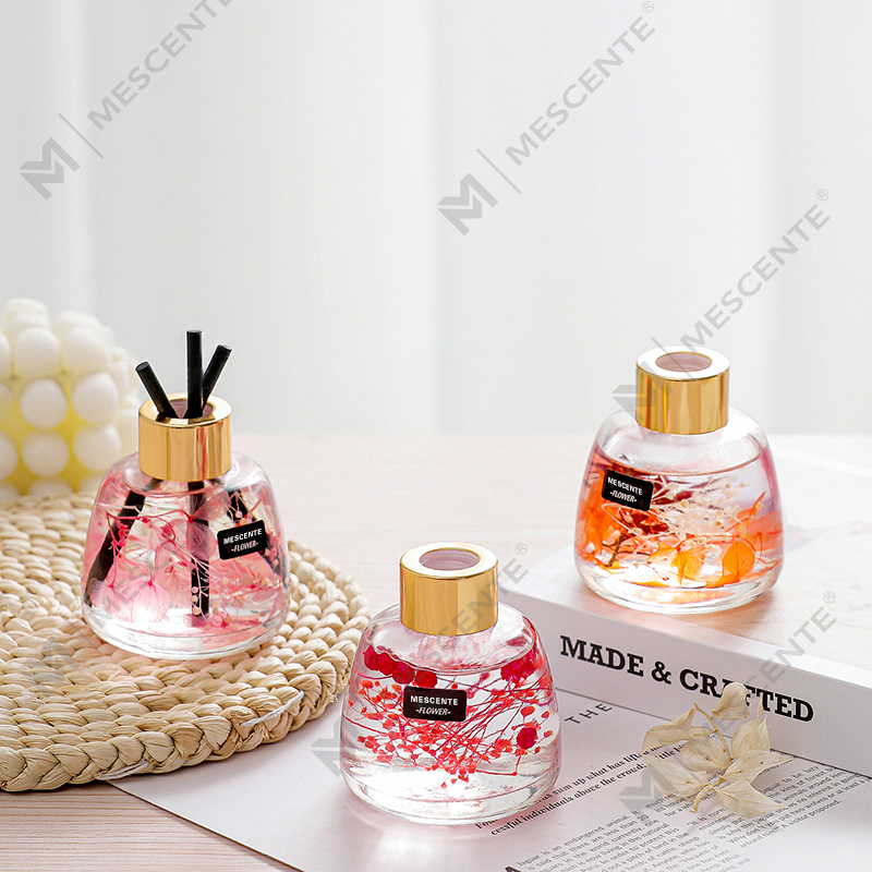 Mini White Bottle Flower Perfume Aroma Reed Diffuser Oil, Fragrance Thailand Reed Diffuser Gift Set