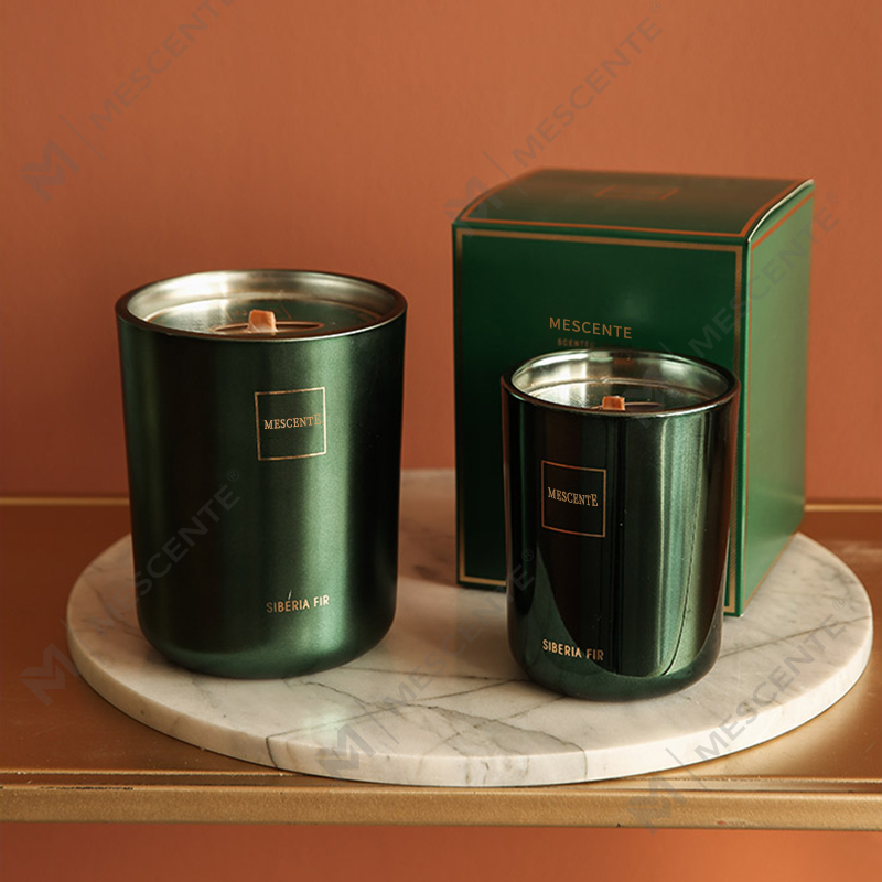 M&Scent Wholesale Customized Luxury Private Label Pillar Scented Soy Wax Wood Wick Aroma Candle