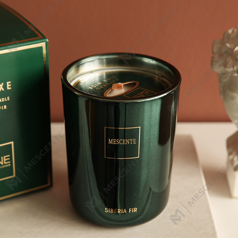 M&Scent Wholesale Customized Luxury Private Label Pillar Scented Soy Wax Wood Wick Aroma Candle