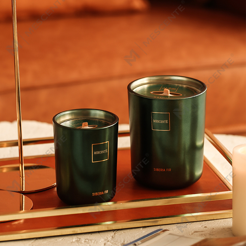 M&Scent Wholesale Customized Luxury Private Label Pillar Scented Soy Wax Wood Wick Aroma Candle