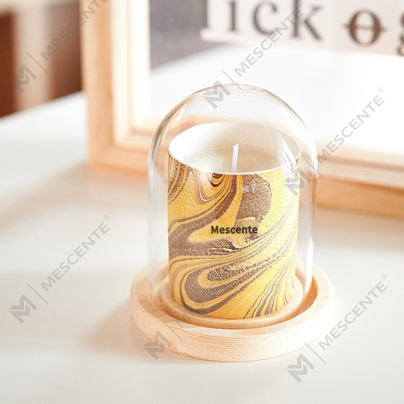 M&Scent Wholesale Cheap Customized Luxury Private Label Pillar Scented Soy Wax Wood Wick Aroma Candle