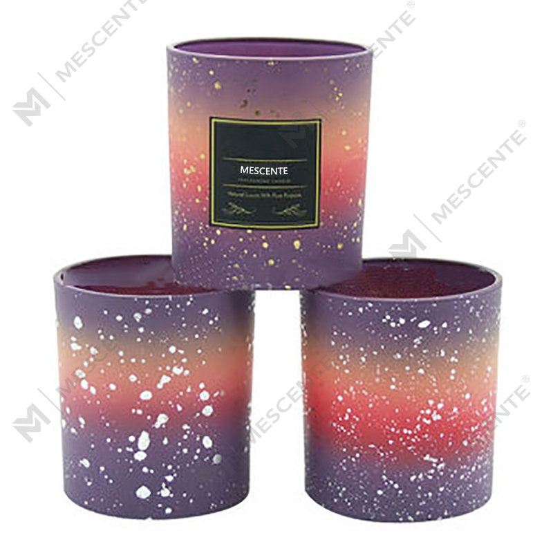M&Scent Wholesale Custom Empty Frosted Candle Jars For Candle Making With Lid