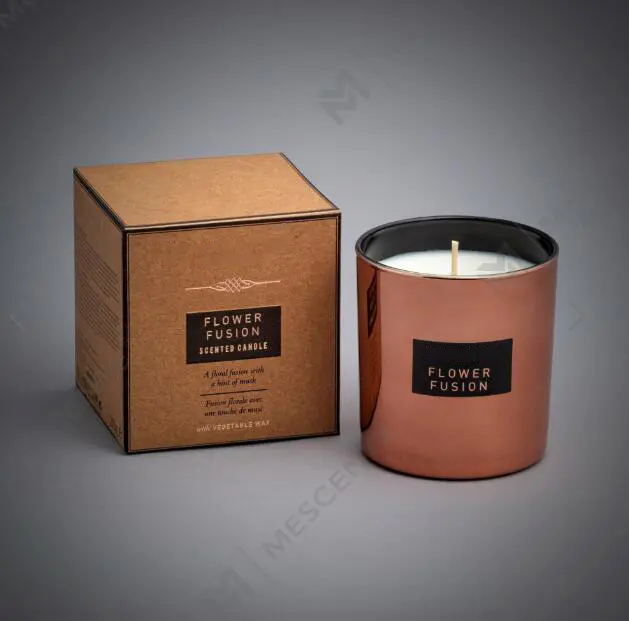 540g large capacity mirror glass scented soy candle