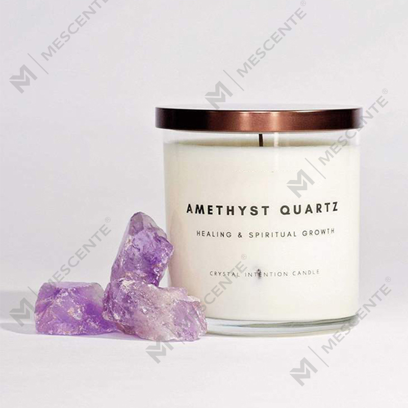M&Scente new product ideas healing crystal infused crafts scented soy wax candles