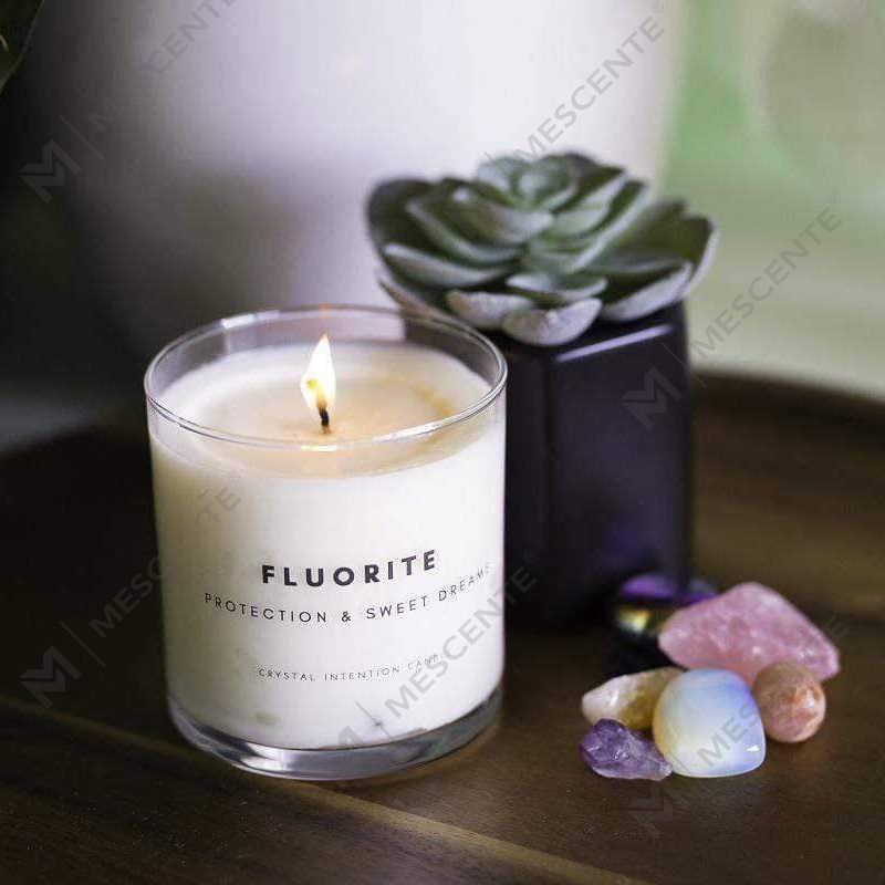 M&Scente new product ideas healing crystal infused crafts scented soy wax candles