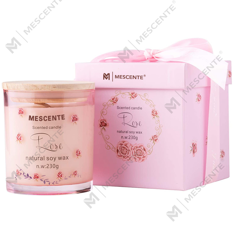 M&Scent Handmade Luxury Glass Holder Spiritual Ceramics Pillar Vanilla Scented Candle With Crystals