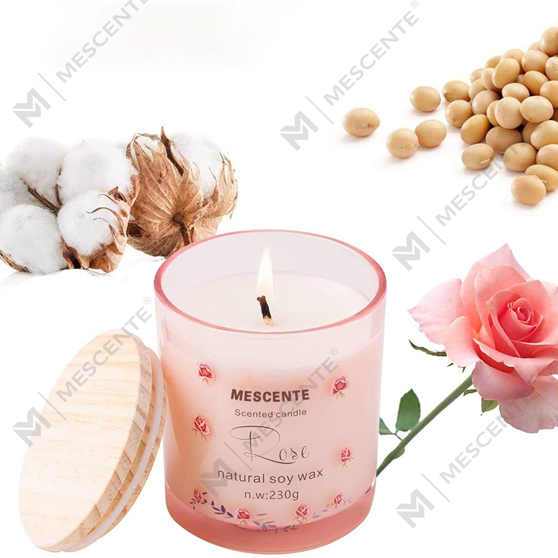 M&Scent Handmade Luxury Glass Holder Spiritual Ceramics Pillar Vanilla Scented Candle With Crystals