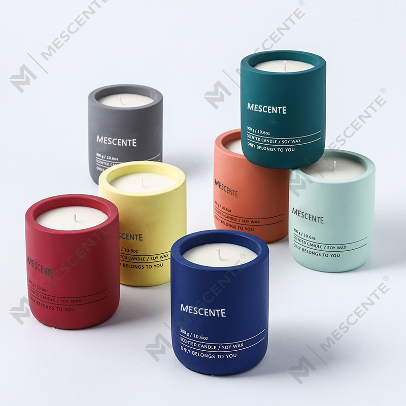 M&Scent Customized Decorative Luxury Massage Private Label Crystal Ceramic Woodwick Scented Soy Wax Candle