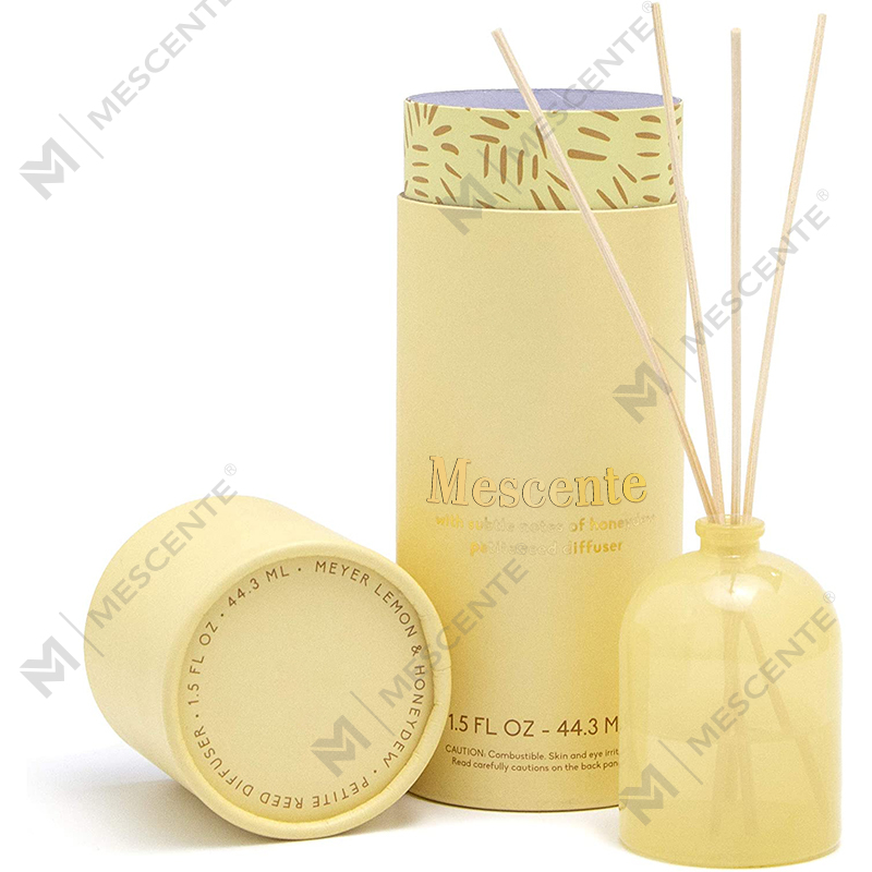 M&Scent Luxury Custom Large Rose Gold Glass Bottle Flower Private Label Liquid Reed Diffuser With Gift Box