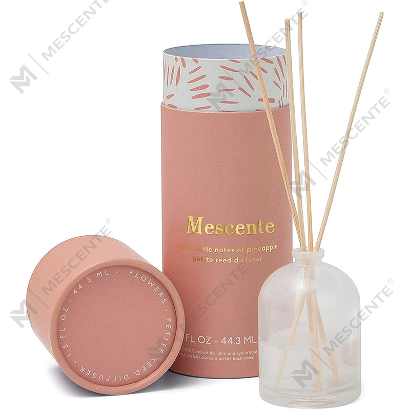 M&Scent Luxury Custom Large Rose Gold Glass Bottle Flower Private Label Liquid Reed Diffuser With Gift Box