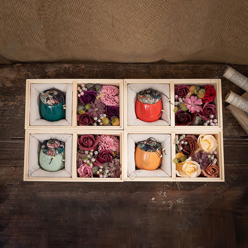 M&Scent Luxury Decoration Bulk Order Ceramic Pillar Aromatherapy Paraffin Candle