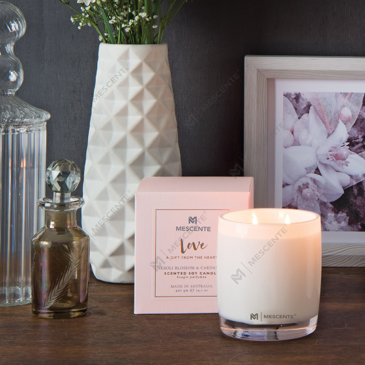 M&Scent Large Glass Bottle Home Essentials Aroma Reed Diffuser Gift Set With Rattan Sticks