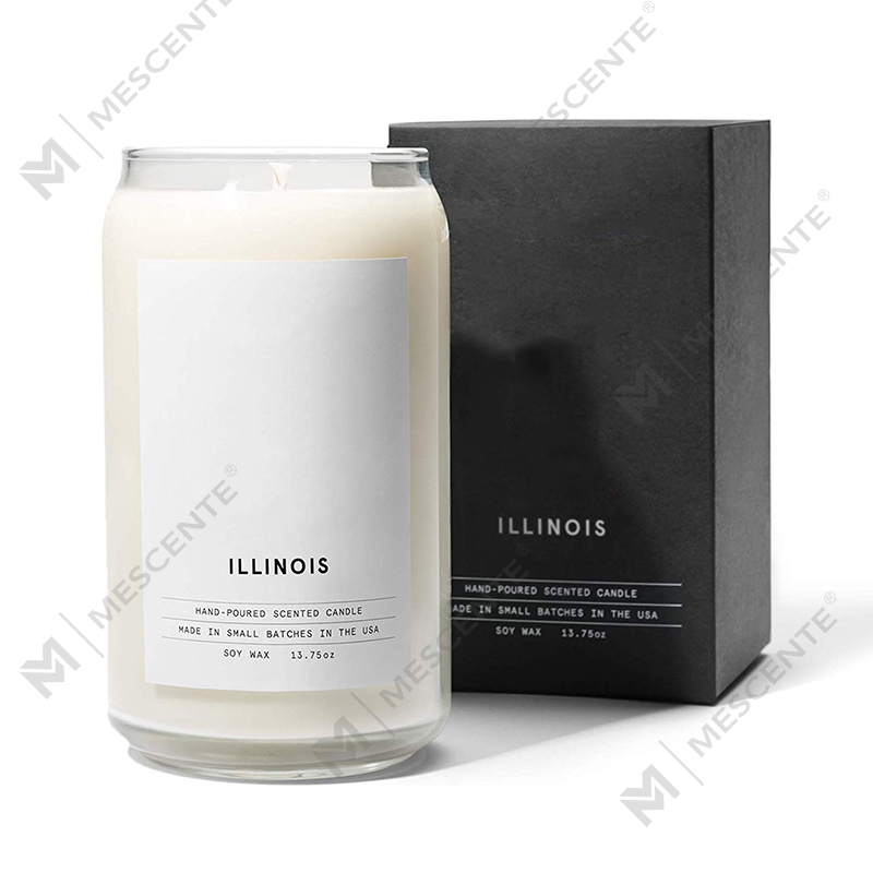 M&Scent Organic Customized Ceramic Milky Woodwick Candles, Candle Container