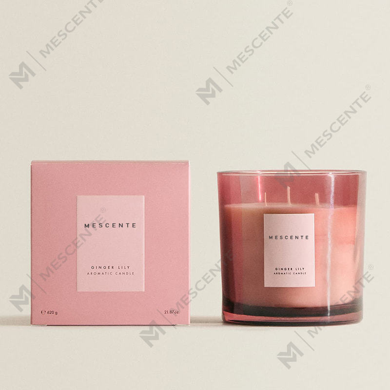 M&Scent Luxury Custom 3 Wick Soy Candles With Woodne Lid A29273-1