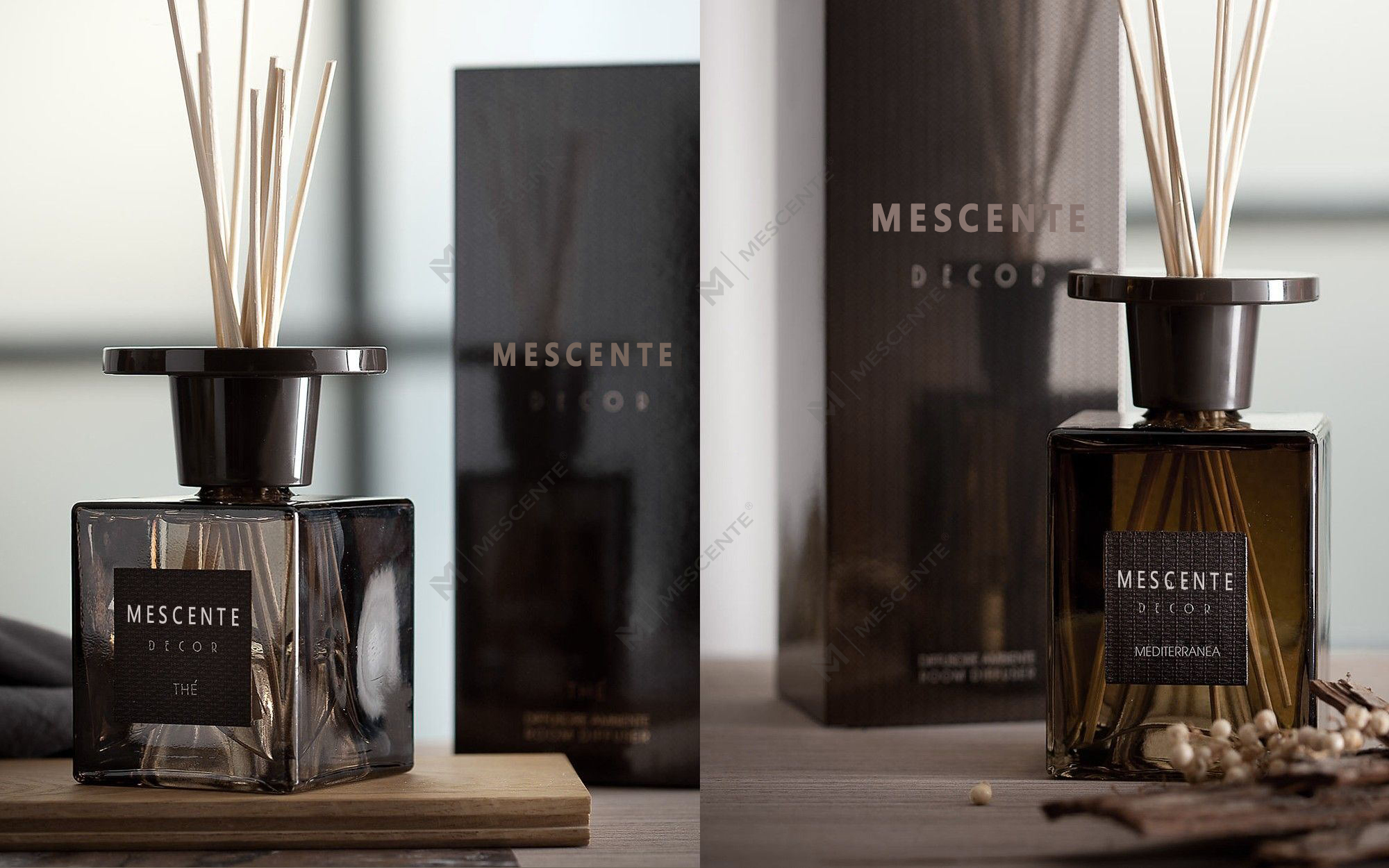 Mescente 2pk 120ml white dandelion reed diffuser set, private label reed diffuser sets