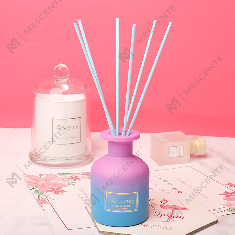 M&Scent private label round bottle home fragrance reed diffuser 