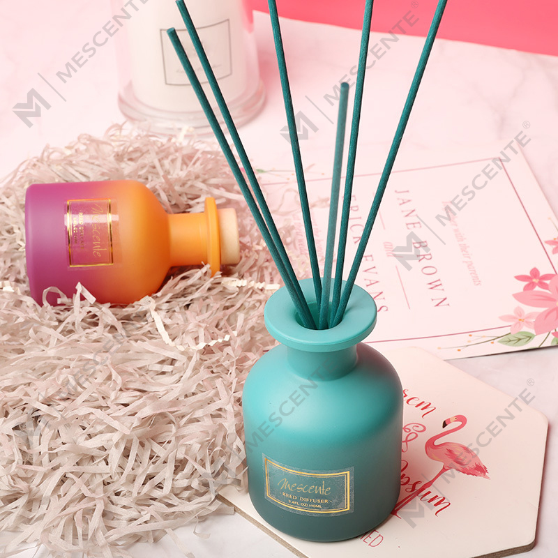 M&Scent private label round bottle home fragrance reed diffuser 