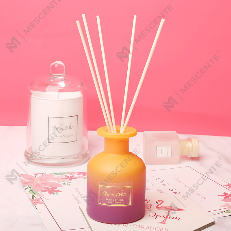 M&Scent private label round bottle home fragrance reed diffuser 