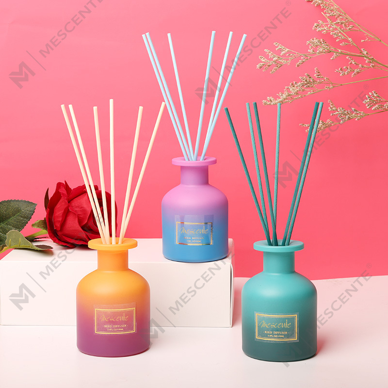 M&Scent private label round bottle home fragrance reed diffuser 