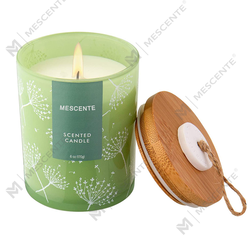 M&Scent Custom Shaped Logo Print Sample Aromatheraphy Scented Candle Favors, Scented Candles with Dried Flowers