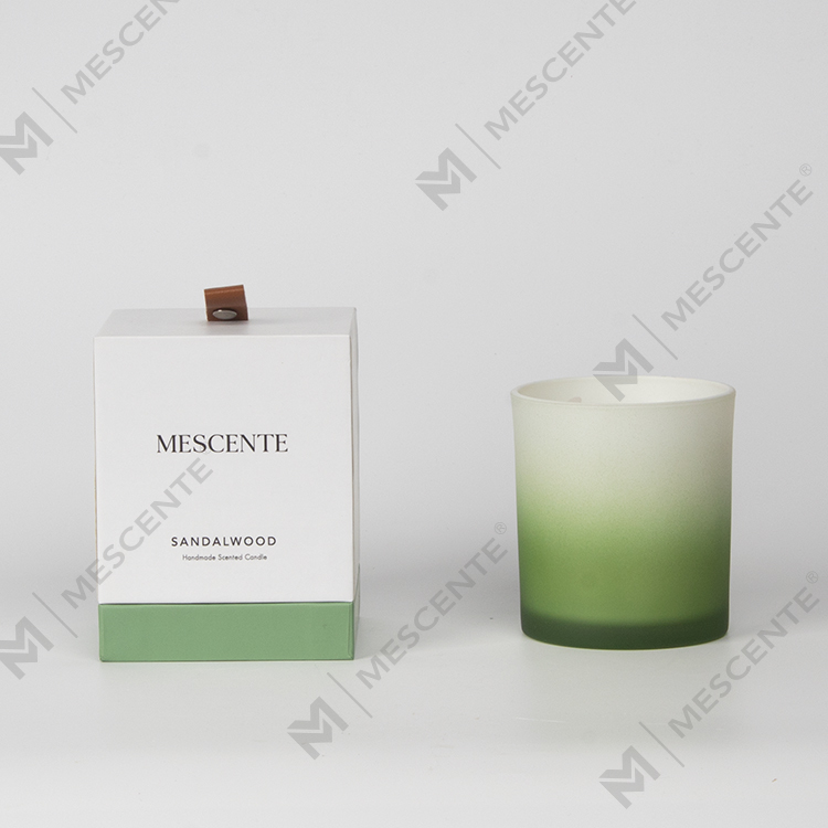 Gradient Frosted Glass Large Scented Soy Candle