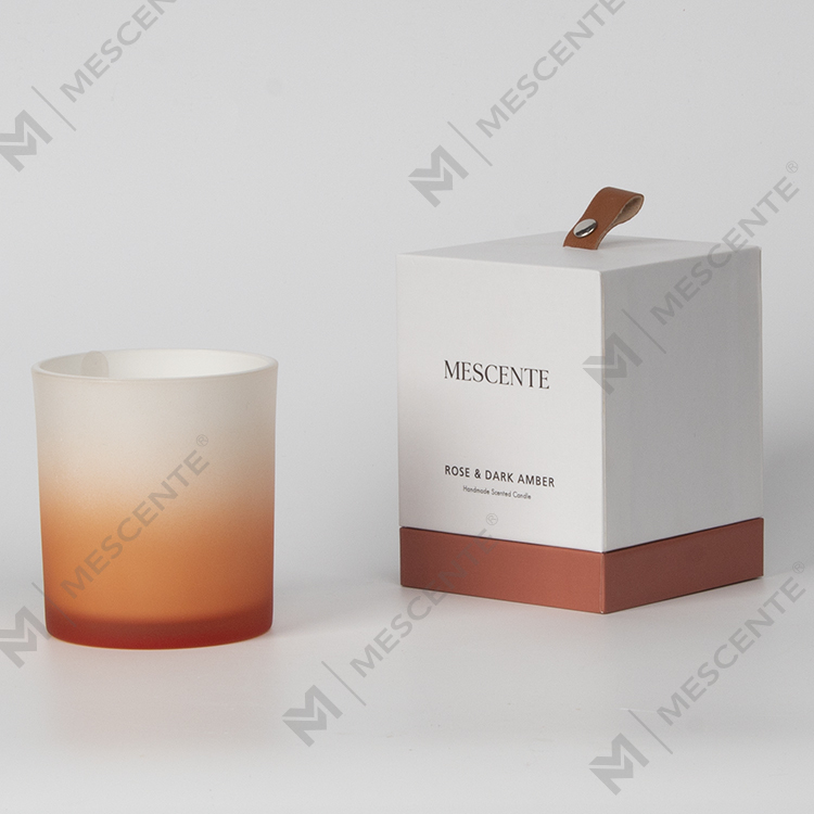 Gradient Frosted Glass Large Scented Soy Candle