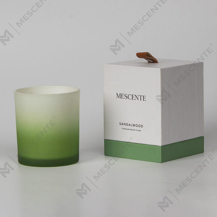 Gradient Frosted Glass Large Scented Soy Candle