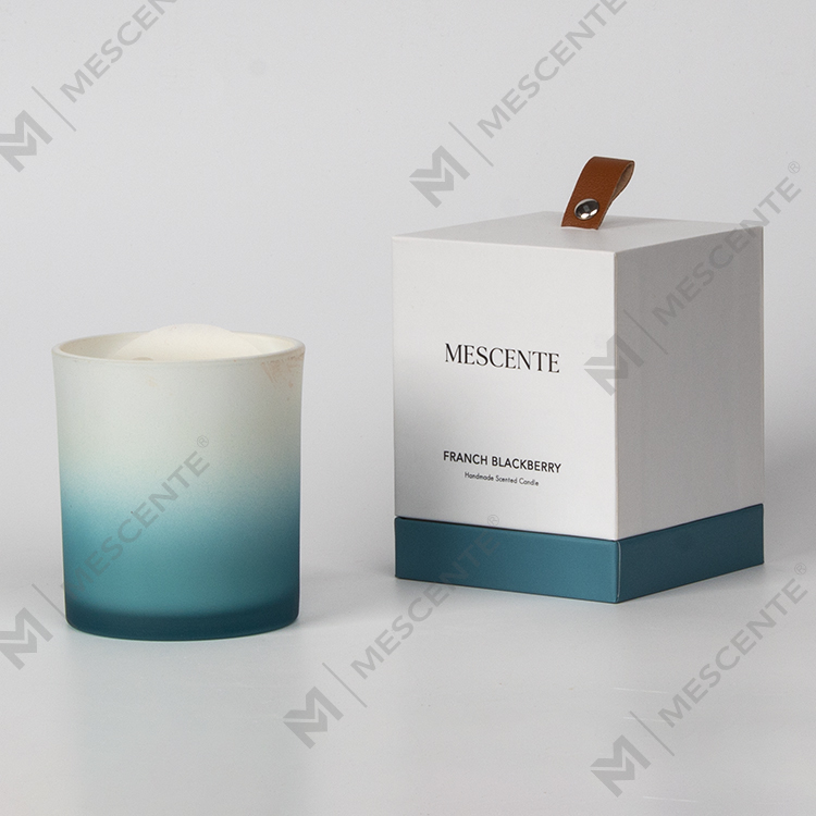 Gradient Frosted Glass Large Scented Soy Candle