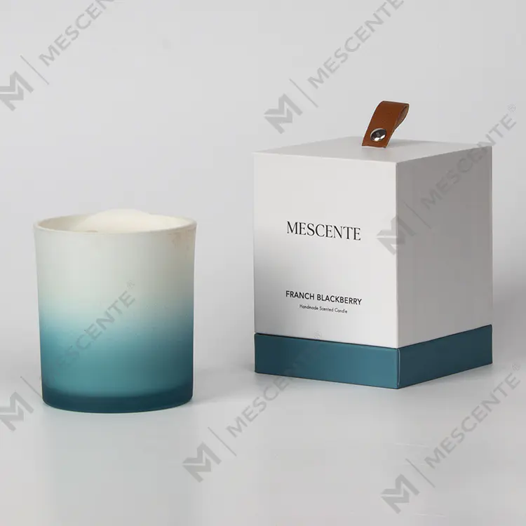 Gradient Frosted Glass Large Scented Soy Candle