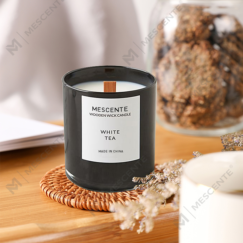 Mescente private label white tea scented soy candles In Jars