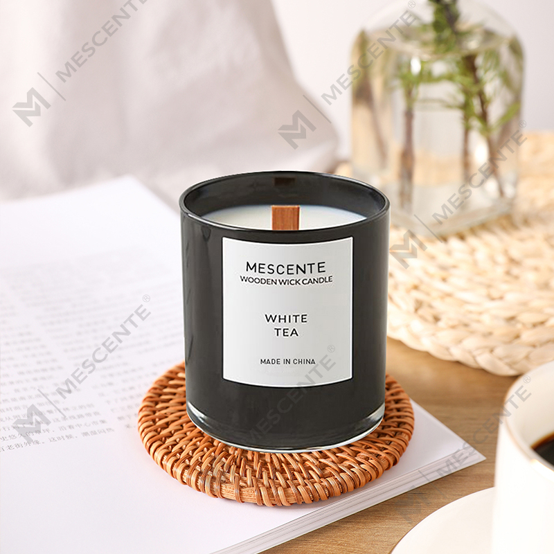 Mescente private label white tea scented soy candles In Jars