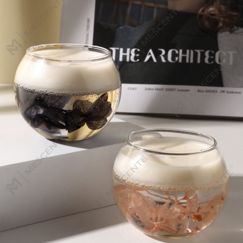 M&Scent High Quality End Home Fragrance Lemon Grass Soy Scented Candle in Glass